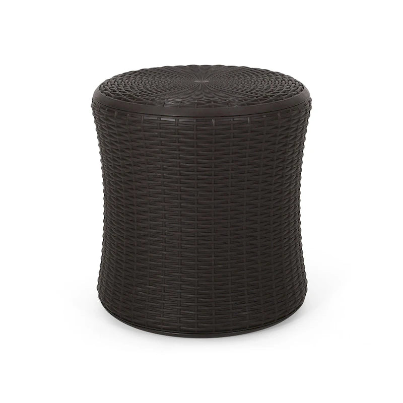 Simone Wicker Storage Side Table by GDFStudio - 19W x 19D x 21H