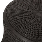 Simone Wicker Storage Side Table by GDFStudio - 19W x 19D x 21H