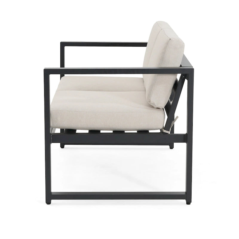 Christopher Knight Home - NAVAN 4-Piece Aluminum Patio Chat Set