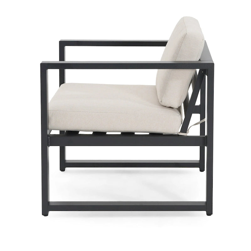 Christopher Knight Home - NAVAN 4-Piece Aluminum Patio Chat Set