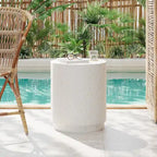 Christopher Knight Home - Ashton Durable Outdoor Side Table with Intricate Terrazzo Texture Design