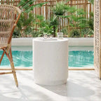 Christopher Knight Home - Ashton Durable Outdoor Side Table with Intricate Terrazzo Texture Design
