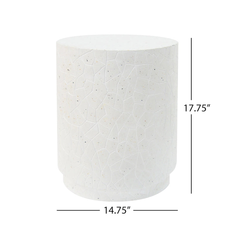 Christopher Knight Home - Ashton Durable Outdoor Side Table with Intricate Terrazzo Texture Design
