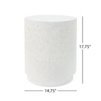 Christopher Knight Home - Ashton Durable Outdoor Side Table with Intricate Terrazzo Texture Design