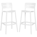 Frond and Form 29.5 Outdoor Patio Poly Plastic Bar Stool (Set of 2)
