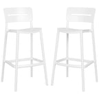 Frond and Form 29.5 Outdoor Patio Poly Plastic Bar Stool (Set of 2)