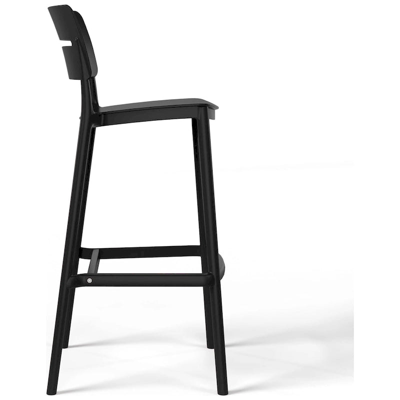 Frond and Form 29.5 Outdoor Patio Poly Plastic Bar Stool (Set of 2)