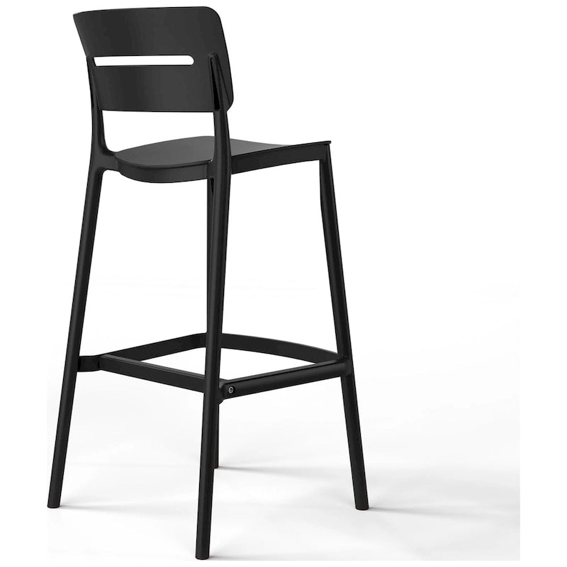 Frond and Form 29.5 Outdoor Patio Poly Plastic Bar Stool (Set of 2)