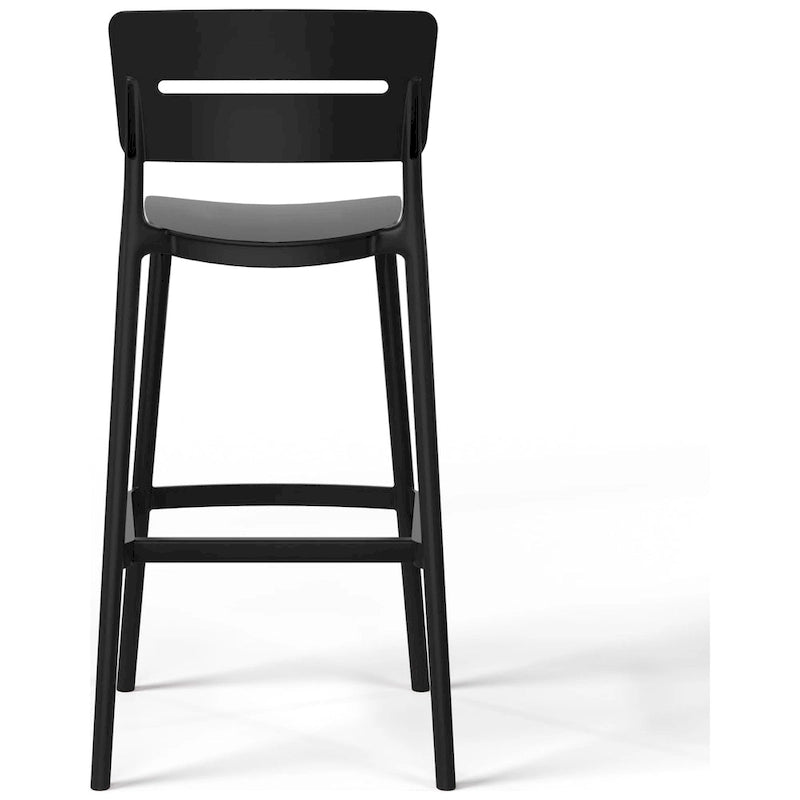 Frond and Form 29.5 Outdoor Patio Poly Plastic Bar Stool (Set of 2)