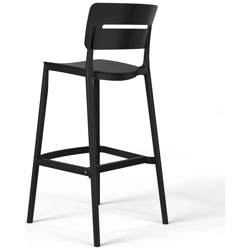 Frond and Form 29.5 Outdoor Patio Poly Plastic Bar Stool (Set of 2)