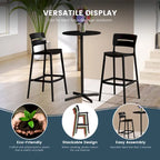 Frond and Form 29.5 Outdoor Patio Poly Plastic Bar Stool (Set of 2)