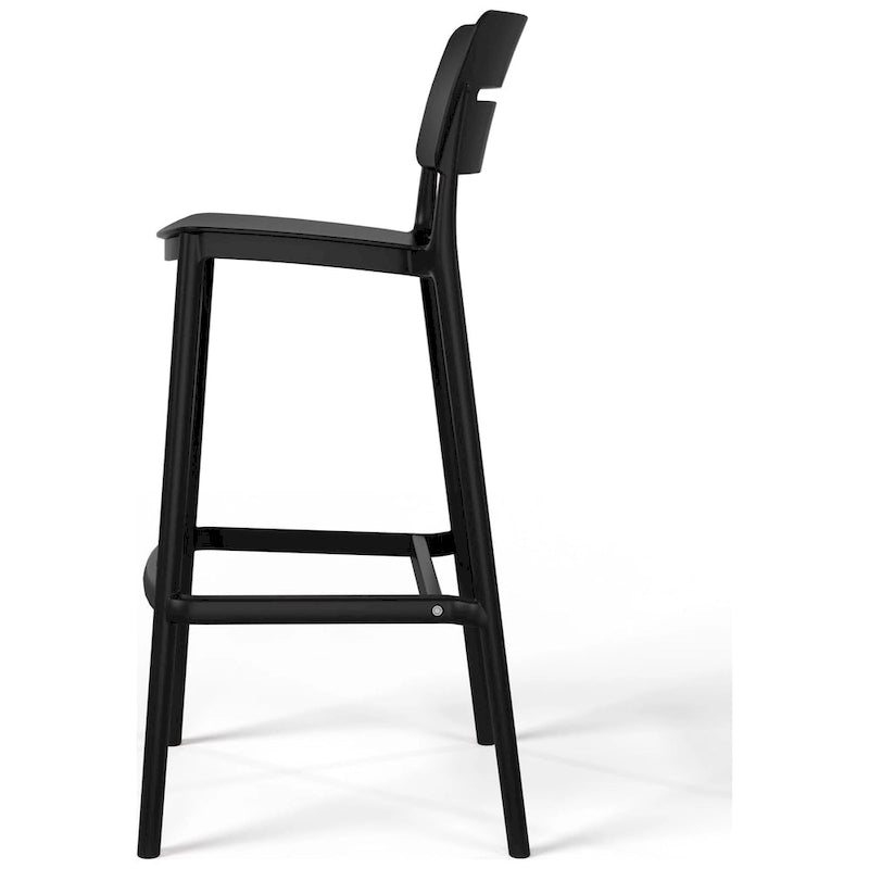 Frond and Form 29.5 Outdoor Patio Poly Plastic Bar Stool (Set of 2)