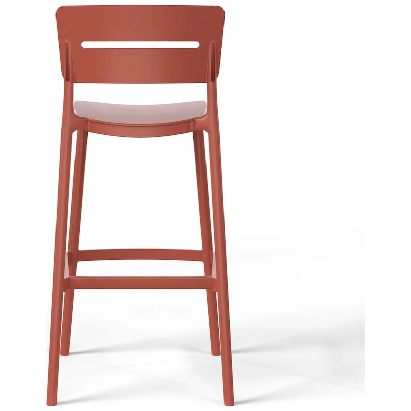 Frond and Form 29.5 Outdoor Patio Poly Plastic Bar Stool (Set of 2)