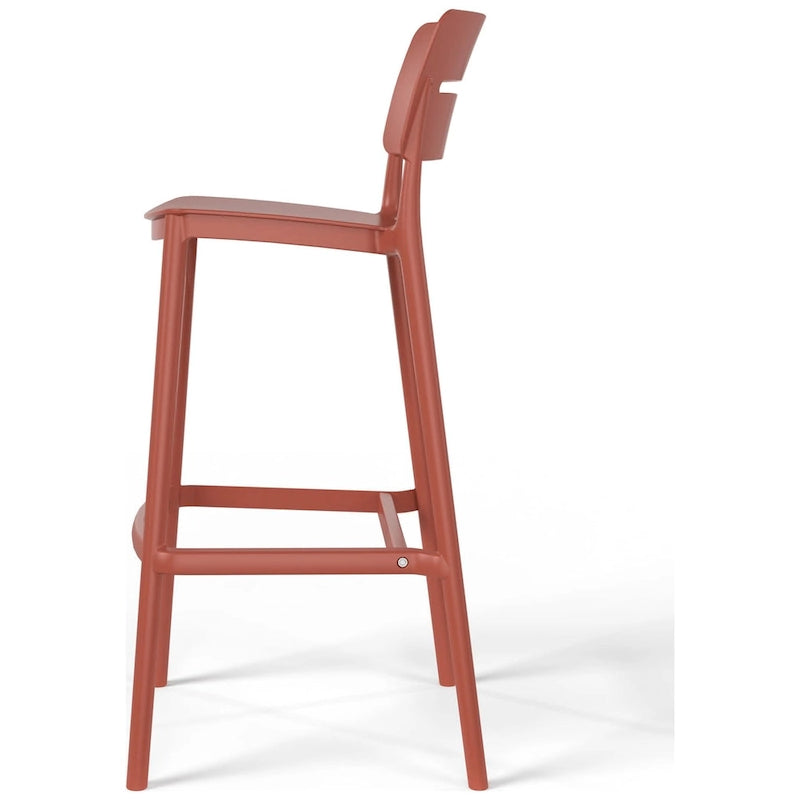 Frond and Form 29.5 Outdoor Patio Poly Plastic Bar Stool (Set of 2)