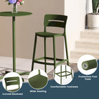 Frond and Form 29.5 Outdoor Patio Poly Plastic Bar Stool (Set of 2)