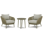Signature Design by Ashley Swiss Valley Brown/Beige 3-Piece Outdoor Package - 31.13 W x 34.13 D x 31.63 H