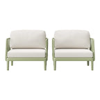 Frond and Form Patio Deep Seating Club Chair with Cushions (Set of 2)