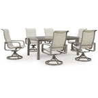 Signature Design by Ashley Beach Front Beige 7-Piece Outdoor Dining Package - 42 W x 94 D x 29.63 H