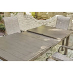 Signature Design by Ashley Beach Front Beige 7-Piece Outdoor Dining Package - 42 W x 94 D x 29.63 H