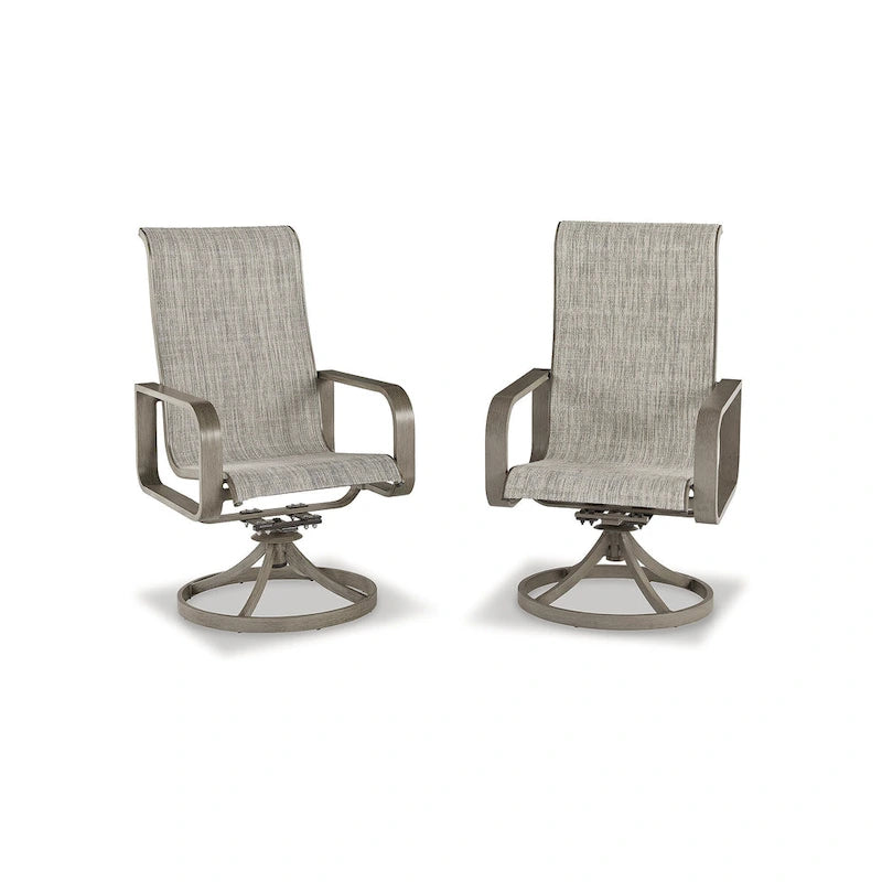 Signature Design by Ashley Beach Front Beige 7-Piece Outdoor Dining Package - 42 W x 94 D x 29.63 H