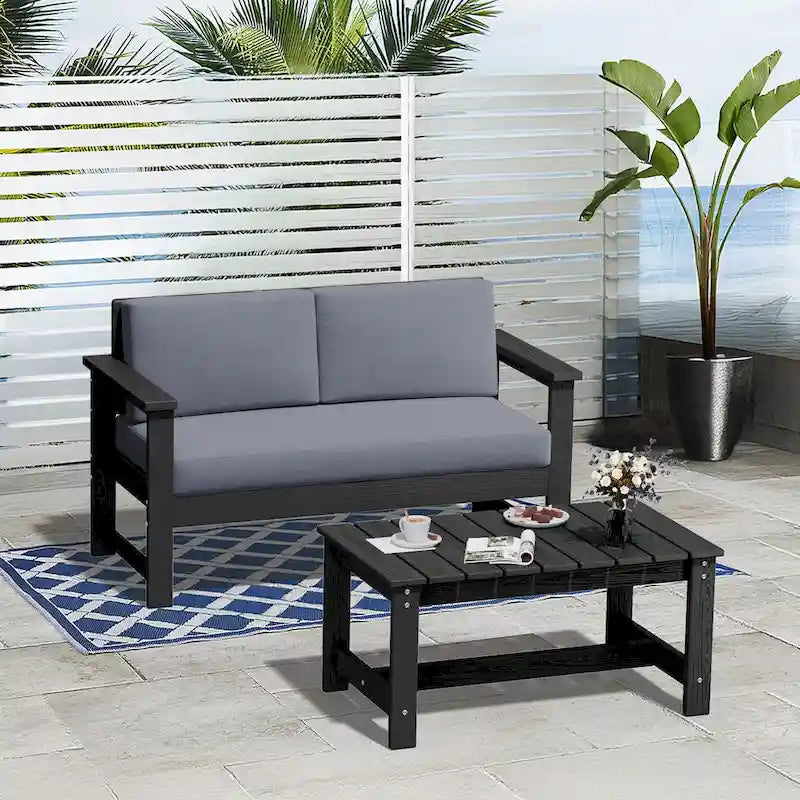 Outdoor Patio HDPE Rectangle Coffee Table