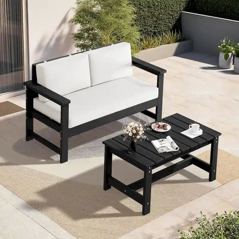 Outdoor Patio HDPE Rectangle Coffee Table