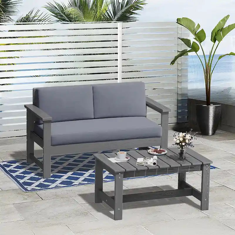 Outdoor Patio HDPE Rectangle Coffee Table