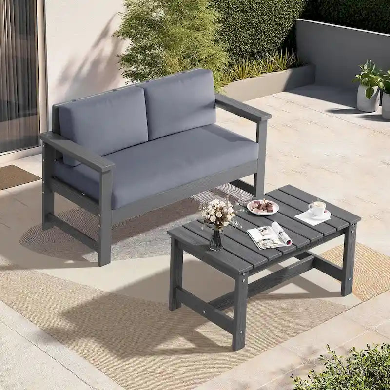 Outdoor Patio HDPE Rectangle Coffee Table