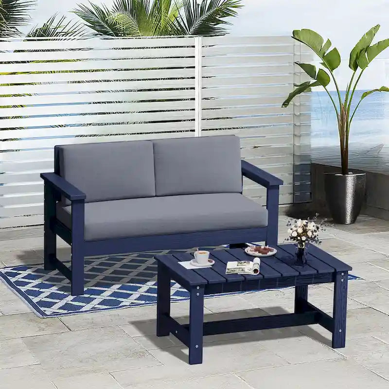 Outdoor Patio HDPE Rectangle Coffee Table