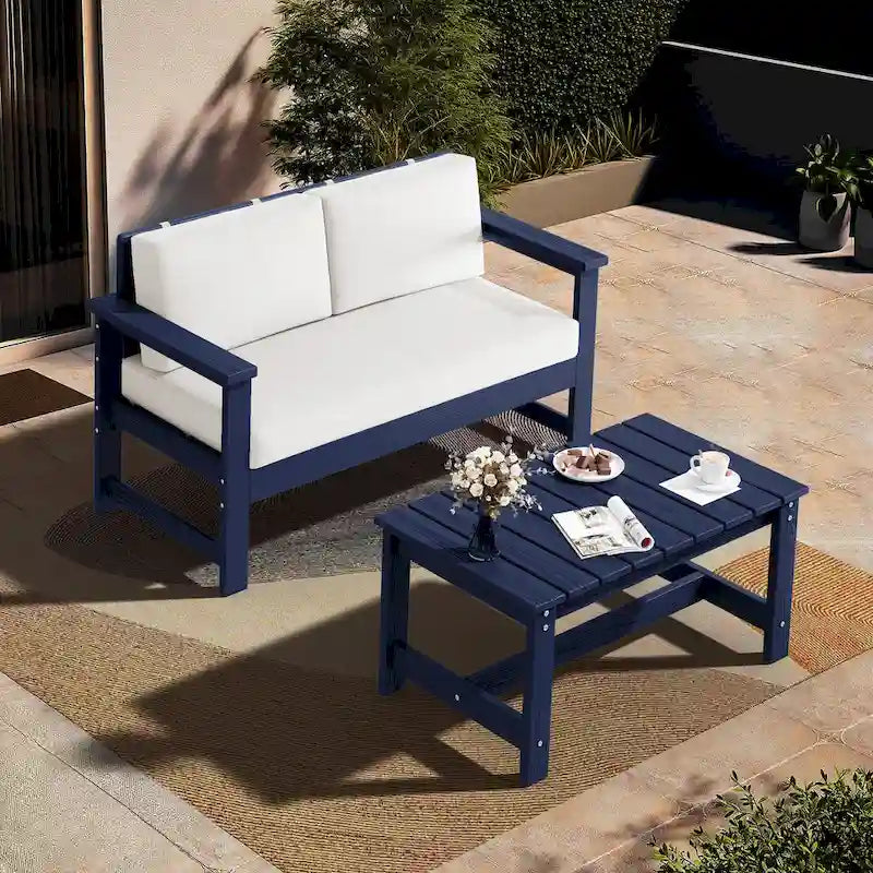Outdoor Patio HDPE Rectangle Coffee Table