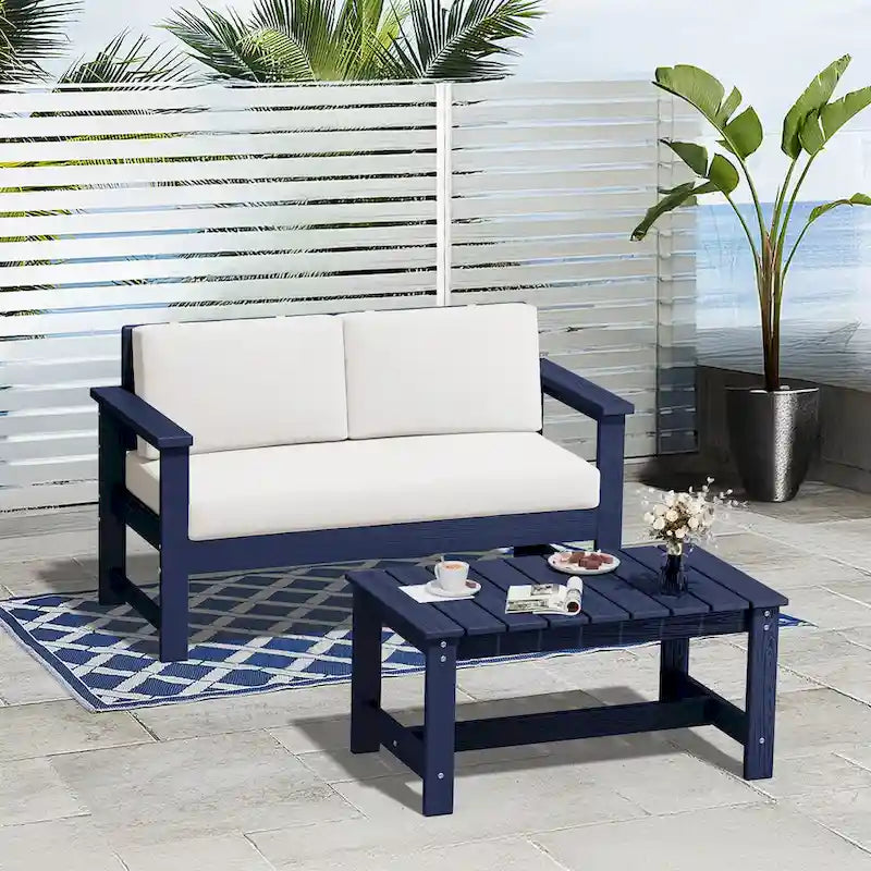Outdoor Patio HDPE Rectangle Coffee Table