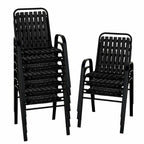 Patio Chairs Set, All Weather Plastic Dining Chairs with Armrests, Outdoor Stackable Bistro Chairs for Lawn Backyard