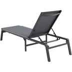 Chaise Lounge Chairs Outdoor, Aluminum Patio Lounge Chairs with Adjustable 5-Position, Folding Pool Lounge Chairs Recliner