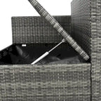 6-Piece Outdoor Rattan Modular Sectional Sofa Set with Adjustable Seat, Storage Box, and Dining Table