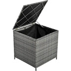 6-Piece Outdoor Rattan Modular Sectional Sofa Set with Adjustable Seat, Storage Box, and Dining Table