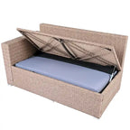 6-Piece Outdoor Rattan Modular Sectional Sofa Set with Adjustable Seat, Storage Box, and Dining Table