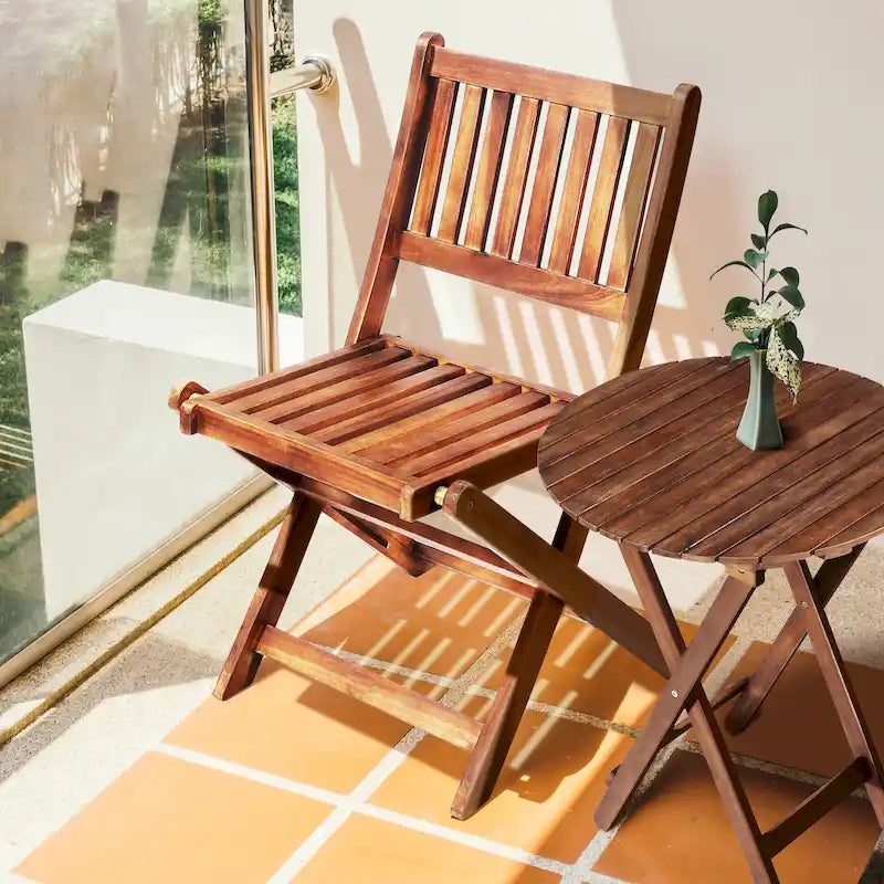 3-Piece Acacia Wood Bistro Set