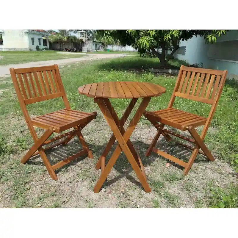 3-Piece Acacia Wood Bistro Set