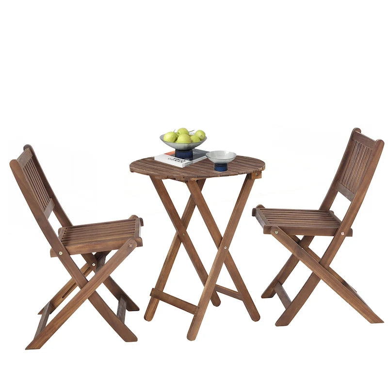 3-Piece Acacia Wood Bistro Set