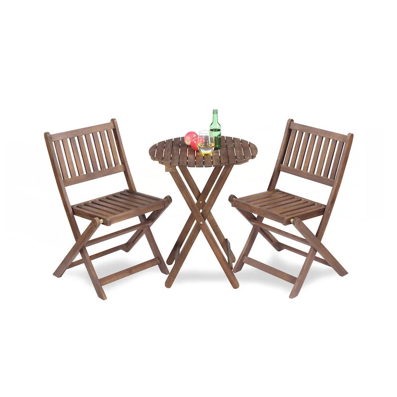 3-Piece Acacia Wood Bistro Set