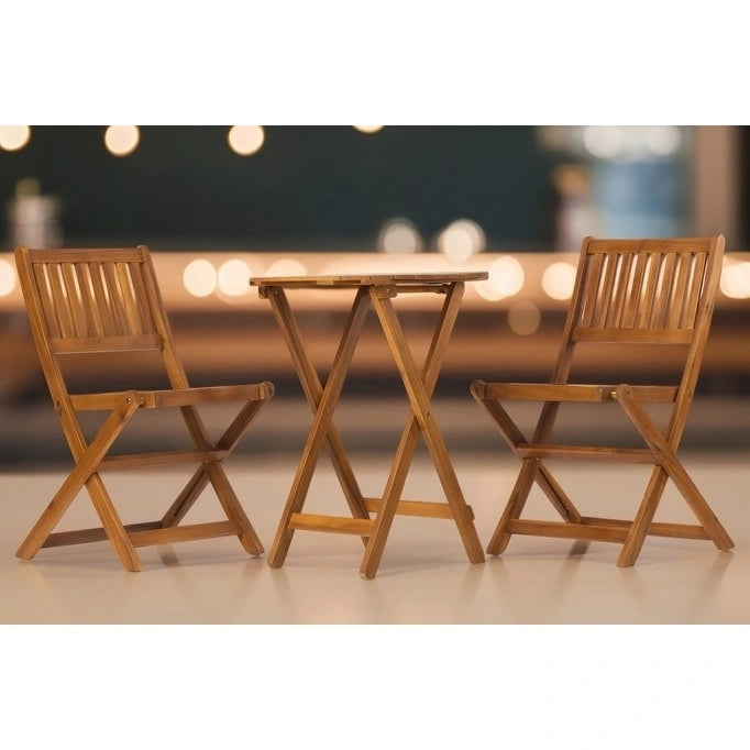 3-Piece Acacia Wood Bistro Set