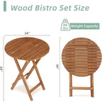 3-Piece Acacia Wood Bistro Set