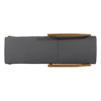 Outdoor Wood Chaise Lounge Single Chair with Wheels, Adjustable Backrest Recliner Sun Lounger for Pool Poolside Backyard