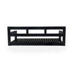Twin Size Wooden Porch Swing Daybed - Outdoor Hanging Rope Swing with 600lb Weight Capacity for Patio, Garden, Backyard