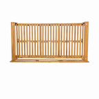 Twin Size Wooden Porch Swing Daybed - Outdoor Hanging Rope Swing with 600lb Weight Capacity for Patio, Garden, Backyard