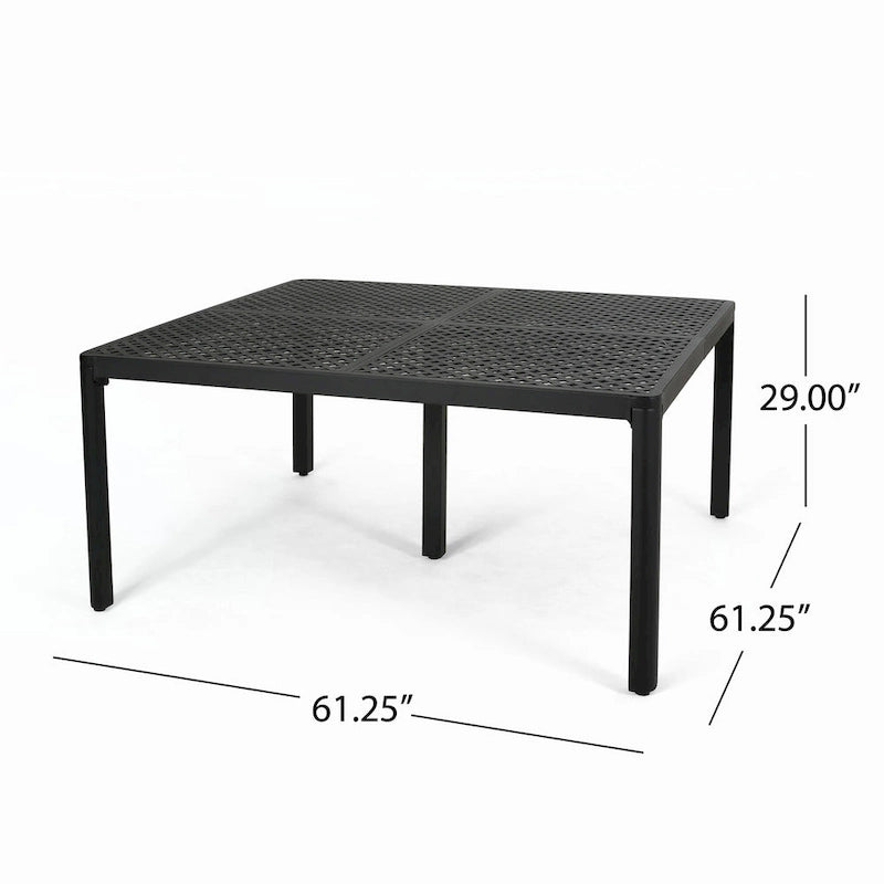 Outdoor Modern Aluminum Dining Table