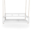 Rustic Elegance Acacia Wood Swing Bed, Farmhouse Daybed with 4 Stylish Colors & 350lb Capacity