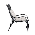 3 Pieces Wicker Outdoor Patio Furniture Set with Lounge Chair, Balcony Chairs Table Set with Cushions, Ottoman