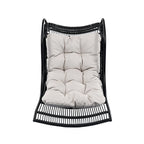 3 Pieces Wicker Outdoor Patio Furniture Set with Lounge Chair, Balcony Chairs Table Set with Cushions, Ottoman