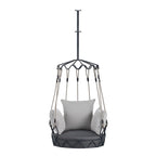 34W Outdoor Porch Swing Chair Hanging Basket with UV Resistant Cushion, Olefin Fabric - N/A